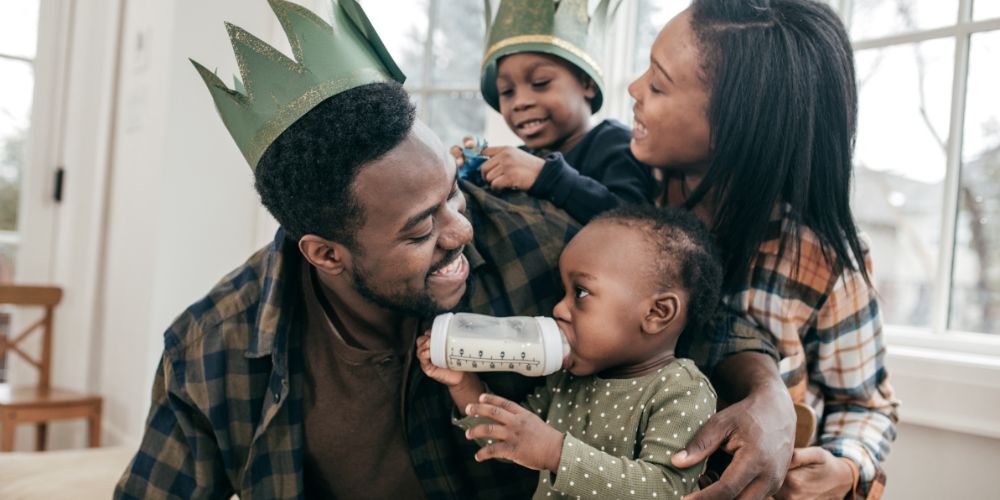 A family having fun together.